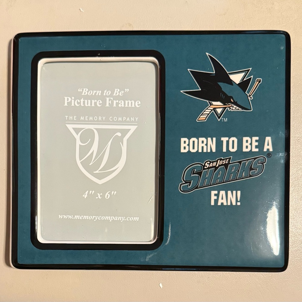 Brand New San Jose Sharks Fan Picture Frame - Teal and Black (4x6 Picture)